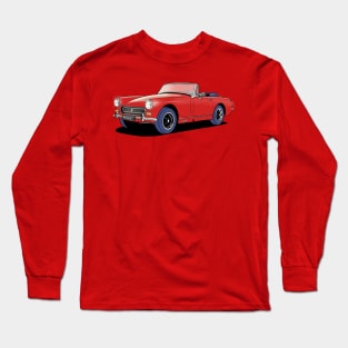 MG Midget in Red Long Sleeve T-Shirt